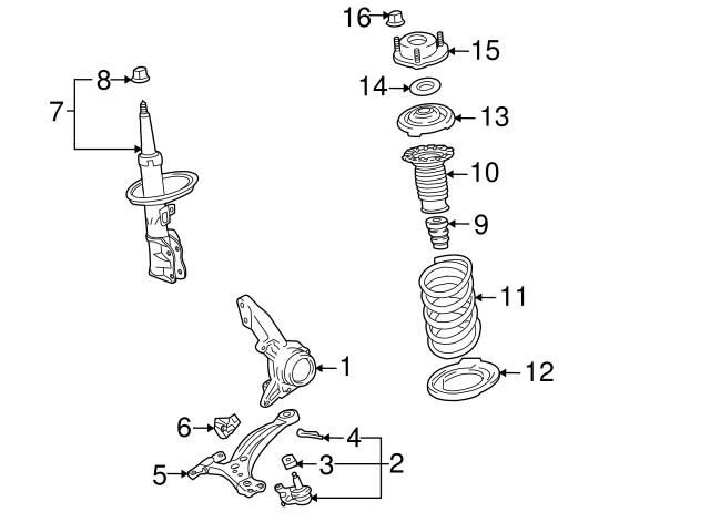 Проставка (гумове кільце) пружини передньої, нижня 4815848040 TOYOTA