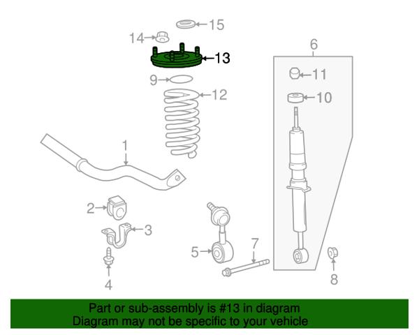 Подушка амортизатора переднього 486090C040 TOYOTA