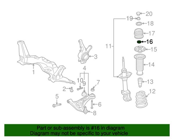 Підшипник верхньої опори 486190D011 TOYOTA