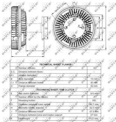 Вискомуфта, вязкостная муфта вентилятора охолодження 49089 NRF
