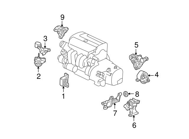Права опора двигуна 50821S9A023 HONDA