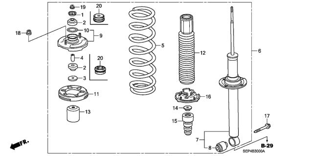 Втулка штока переднього амортизатора 51631SV7004 HONDA
