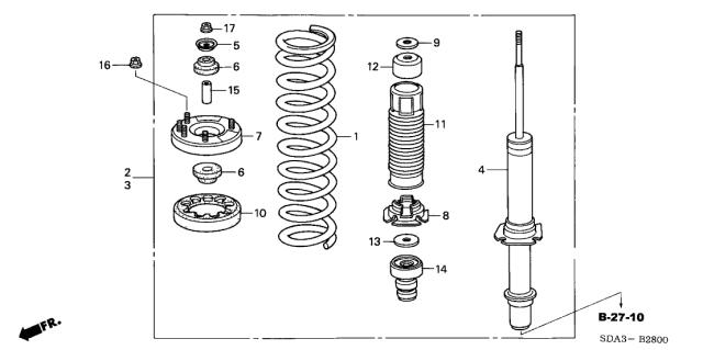 Кріплення переднього амортизатора 51675SDAA01 HONDA