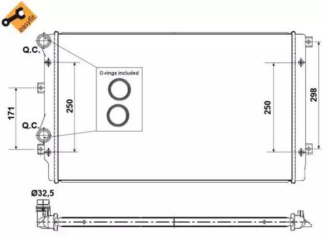 Радіатор 53406 NRF