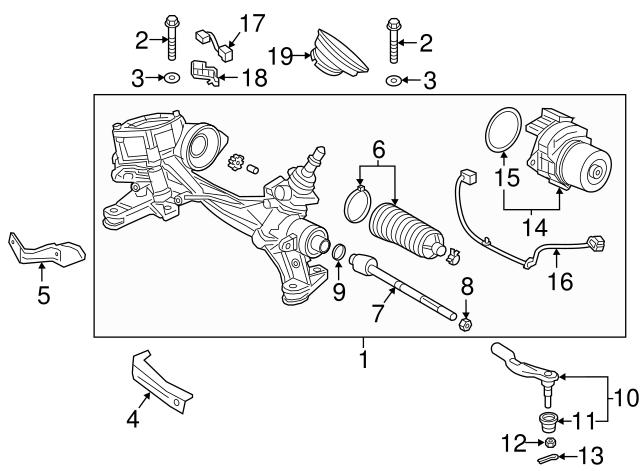 Зовнішній наконечник рульової тяги 53540TLAA01 HONDA