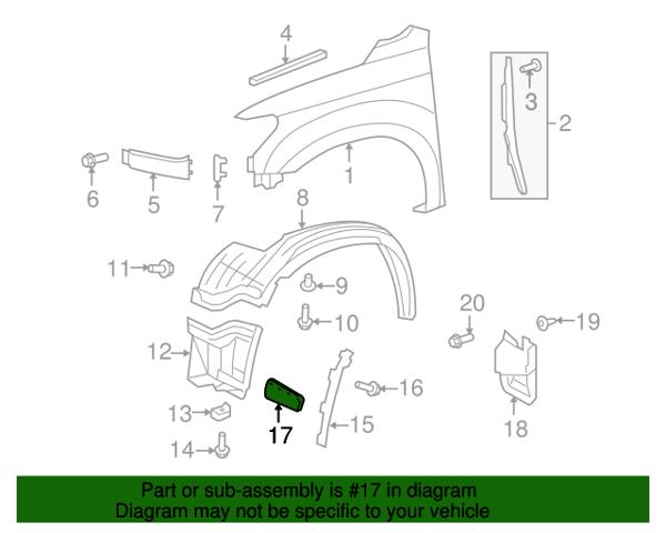 Лючок підкрилка переднього правого 538510C050 TOYOTA