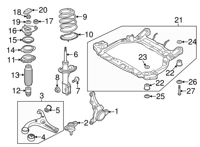 Підшипник опорний амортизатора, переднього 546122C000 HYUNDAI