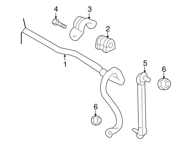 Подушка стабілізатора передня 546134V10A NISSAN