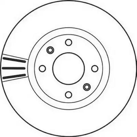 Диск переднього гальма 562129JC BENDIX