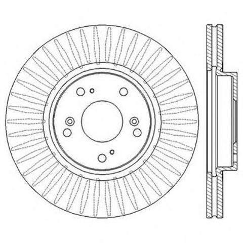 Диск переднього гальма 562546JC BENDIX
