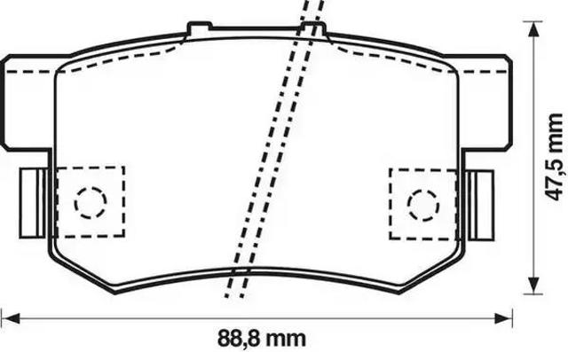 Комплект задніх колодок 572138J BENDIX