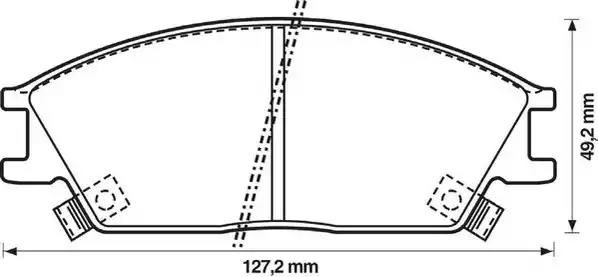 Колодки передні 572269J BENDIX