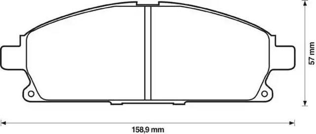 Тормозні колодки 572466J BENDIX