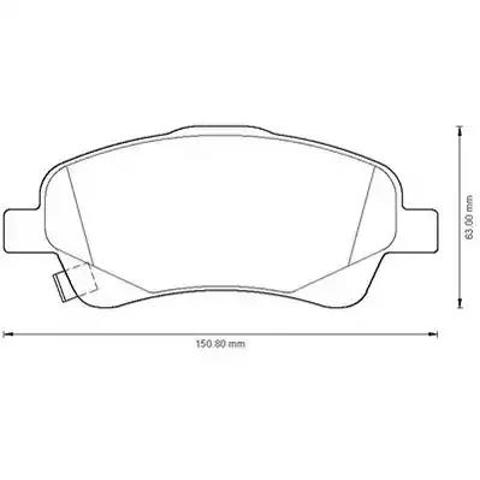 Колодки гальмівні дискові комплект 572485J BENDIX