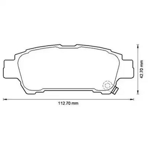 Комплект задніх колодок 572512J BENDIX