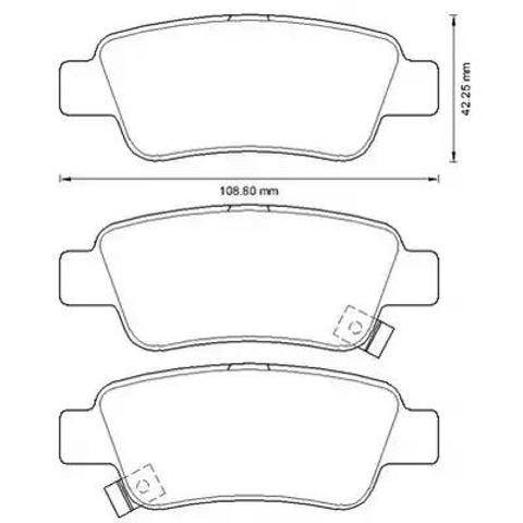 Комплект задніх колодок 572606J BENDIX