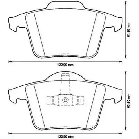 Комплект задніх колодок 573236J BENDIX