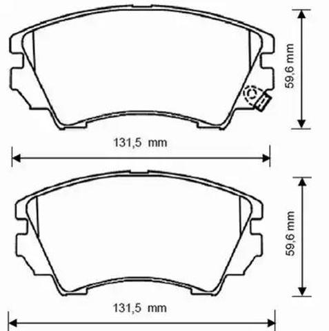 Передні гальмівні колодки 573269J BENDIX