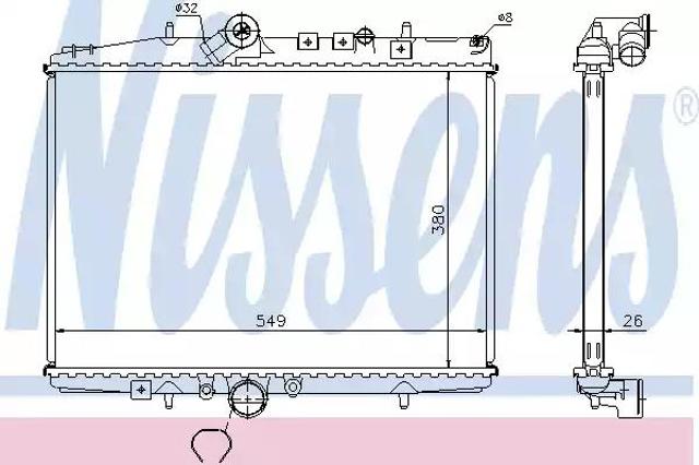 Радіатор охолодження 61294A NISSENS