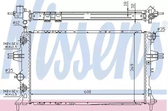 Радіатор водяний 63247A NISSENS