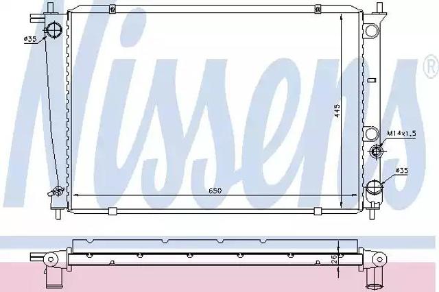 Радіатор двигуна Hyundai H-1 STAREX Starex