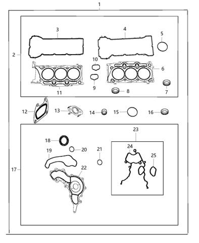 Прокладка впускного колектора, верхня 68217514AB CHRYSLER