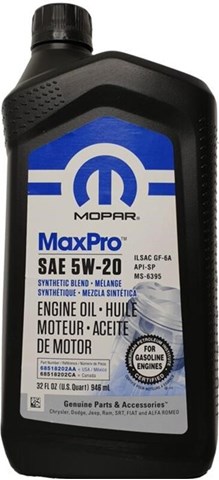 Auto масло моторное 5w-20   0.946 l 68518202AA