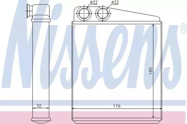 Радіатор опалювача салону 70228 NISSENS