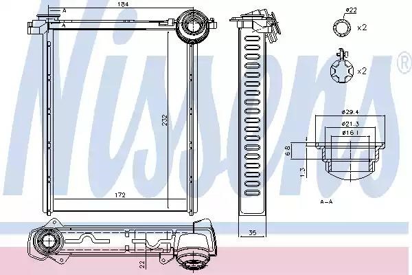 Радіатор обігрівача 71162 NISSENS
