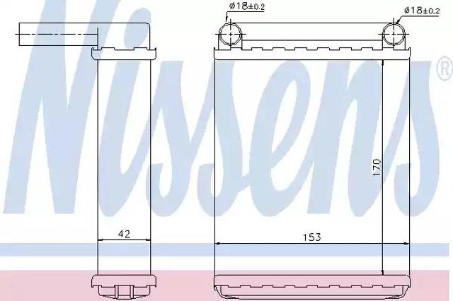 Опалення кузова заднє 72038 NISSENS