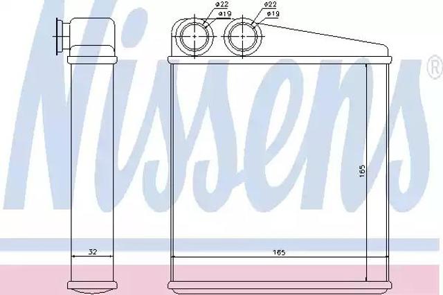 Радіатор опалювача салону 72206 NISSENS