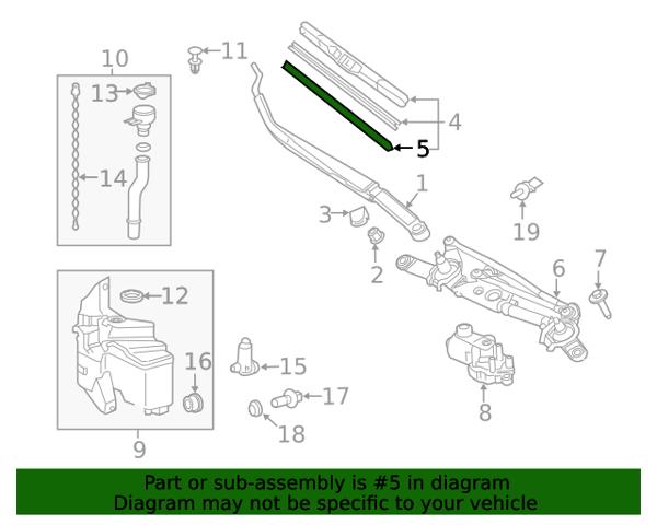 Гумка склоочисника пасажирська 8521468030 TOYOTA