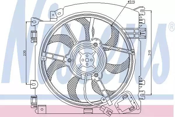 Autooil nissens renault вентилятор радіатора modus 1.2-1.5 04- nissan 85598
