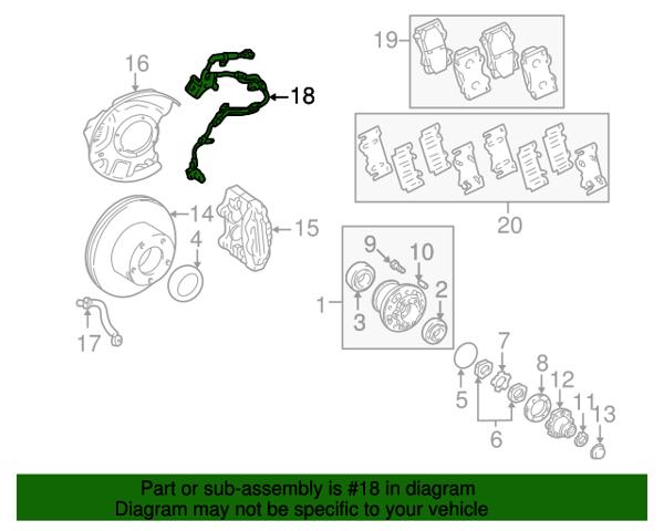 Передній правий датчик абс 8954260040 TOYOTA