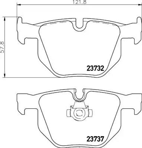 Колодки гальмівні задні, дискові 8DB355010471 HELLA