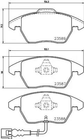 Тормозні колодки 8DB355010581 HELLA