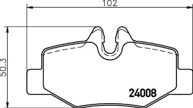 Колодки гальмові задні, дискові 8DB355010661 HELLA