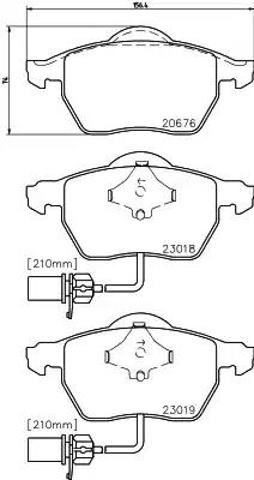 Колодки гальмівні передні, дискові 8DB355010731 HELLA