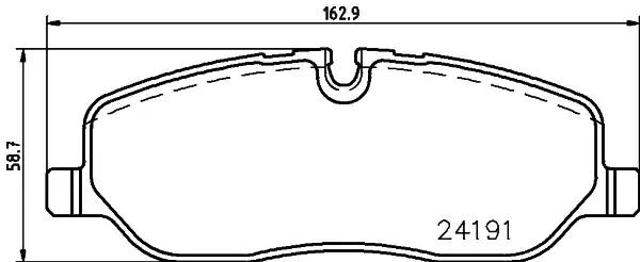 Колодки гальмівні передні, дискові 8DB355011971 HELLA