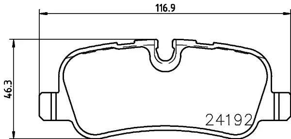 Задні колодки 8DB355011981 HELLA