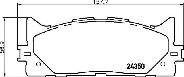 Колодки гальмівні передні, дискові 8DB355012401 HELLA