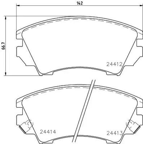 Колодки передні 8DB355013041 HELLA