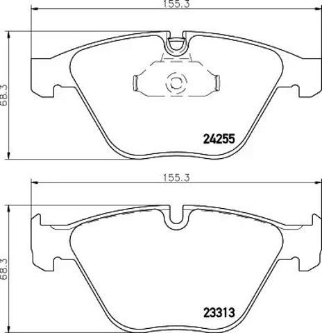 Колодки гальмівні передні, дискові 8DB355013931 HELLA