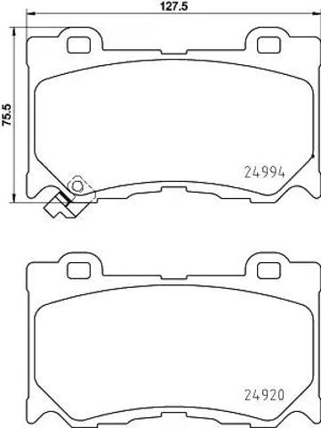 Колодки передні 8DB355015411 HELLA