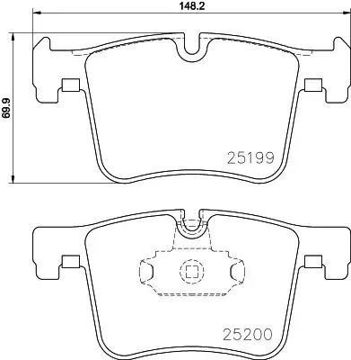 Тормозні колодки 8DB355015781 HELLA