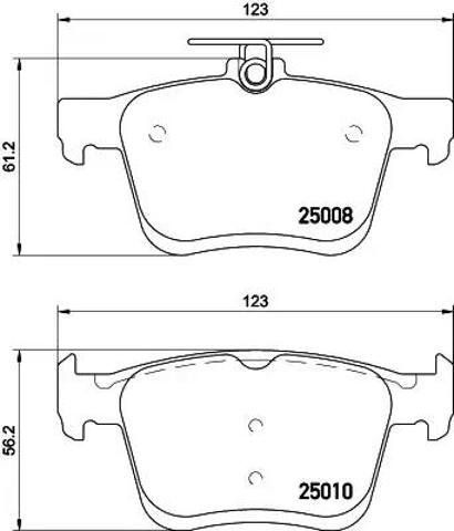 Задні гальмівні колодки 8DB355020271 HELLA