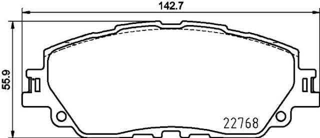 Передні гальмівні колодки 8DB355036511 HELLA