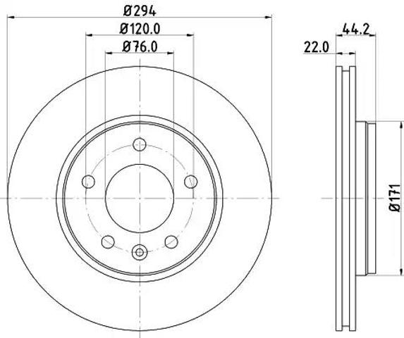 Задні дискові гальма 8DD355109701 HELLA