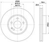 Диск гальмівний передній 8DD355110071 HELLA