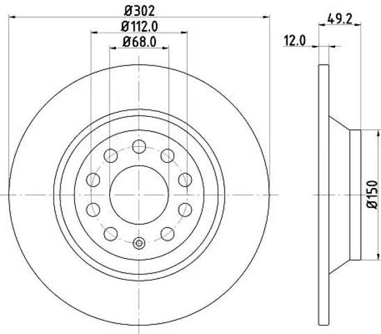 Дискові гальма 8DD355111181 HELLA